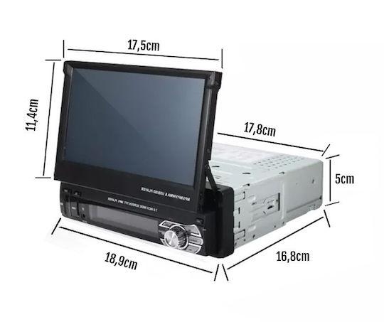 Kirosiwa Car Audio System 1 DIN Bluetooth USB