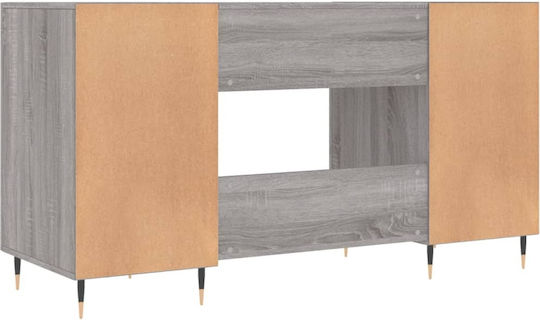Birou de Lemn Gri 140x50x75cm