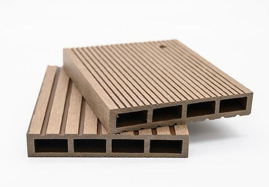 Newplan Deck Περίφραξης Κήπου Teak από WPC 360x12x2εκ.