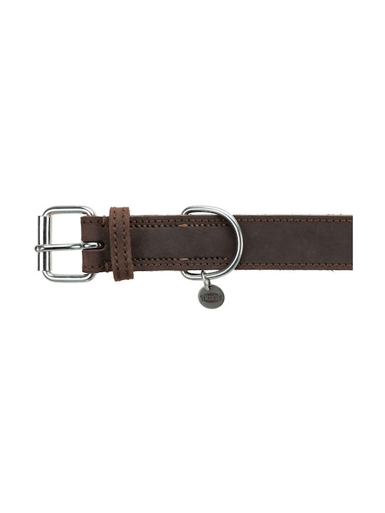 Trixie Rustic Dog Collar Leather in Brown color Large / Medium 25mm x 42 - 48cm