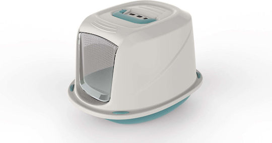 BigBuy Deluxe Arena Cat Toilet Closed with Filter Brown L45 x W36 x H31.5cm