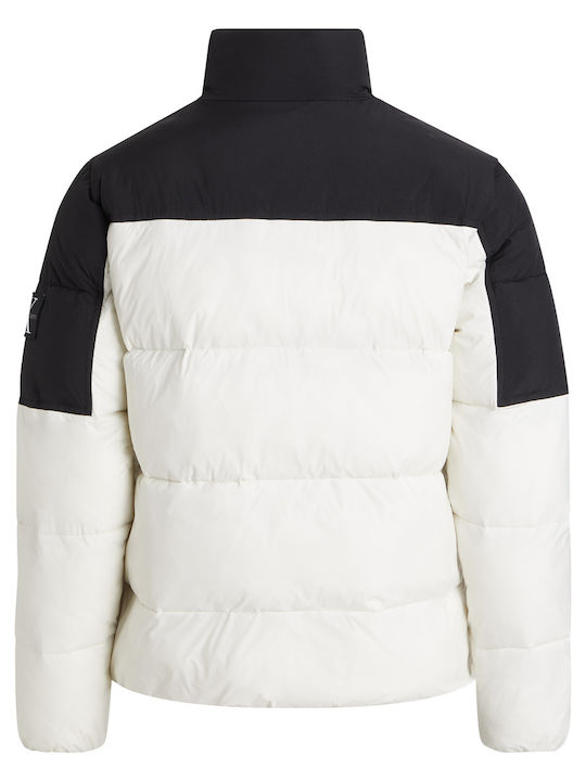 Winter Jacket Puffer Ivory/Ck Black