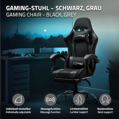 ML-Design 490010118 Gaming Chair with Footrest Black