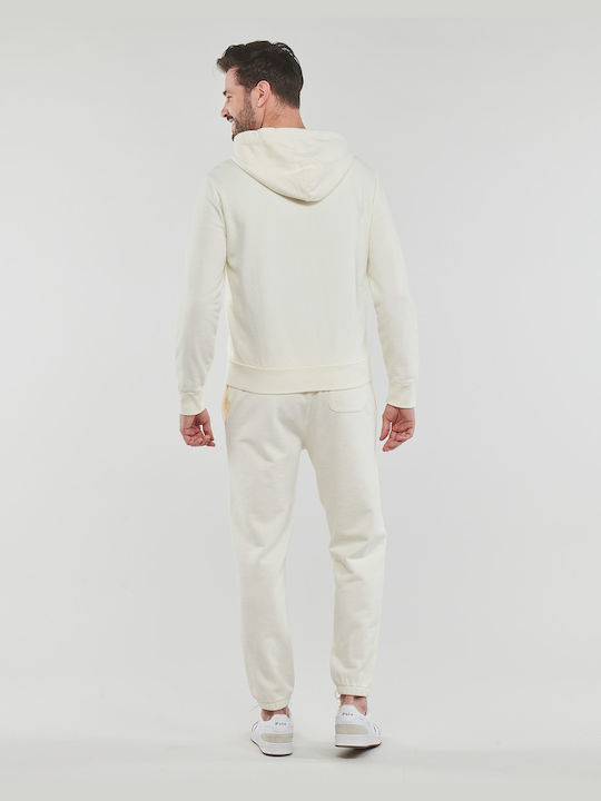Ralph Lauren Men's Sweatshirt Jacket with Hood Beige