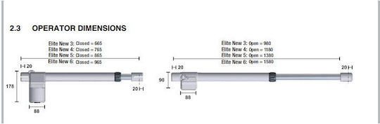 Proteco Elite 4 Garage Door Motor Set for Counterweight Garage Door up to 350kg Left Direction