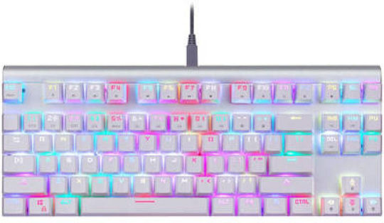 Motospeed CK101 Gaming Mechanical Keyboard Tenkeyless with Outemu Red switches and RGB lighting (English US) White