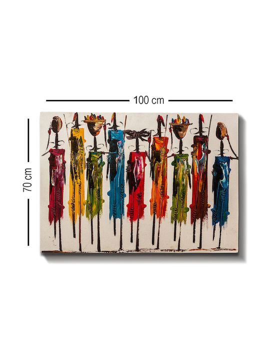 HomeMarkt Colorful African Art Painting on Canvas 100x70cm