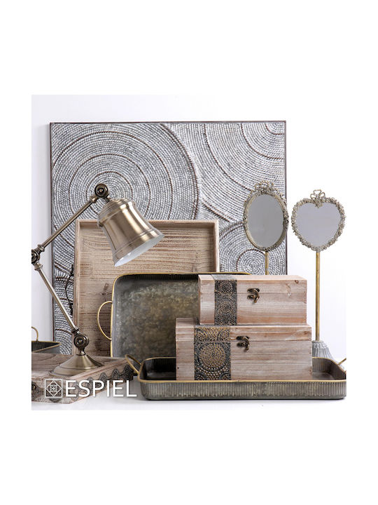 Espiel Leaves Painting Metallic 93x93cm