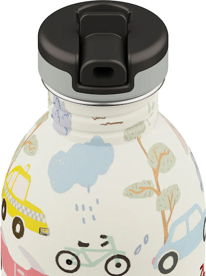 24Bottles Adventure Friends Kids Water Bottle Stainless Steel with Straw Non Spill 500ml
