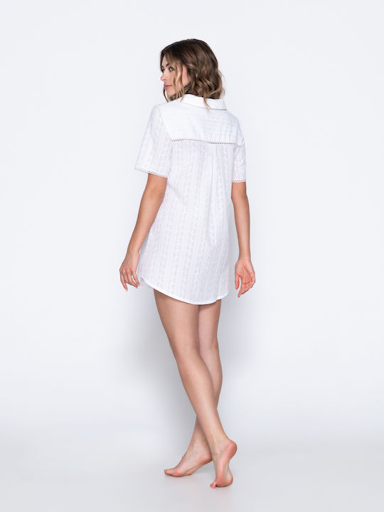 Luna Beachwear Dress White
