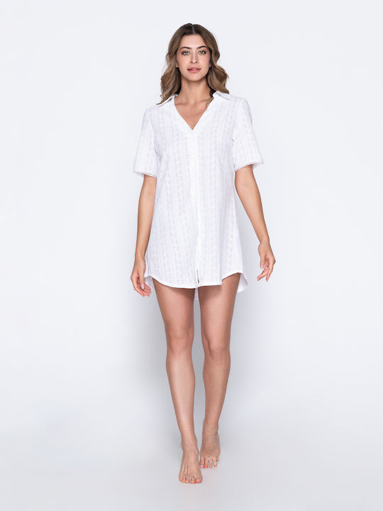 Luna Feminin Rochie de Plajă Alb