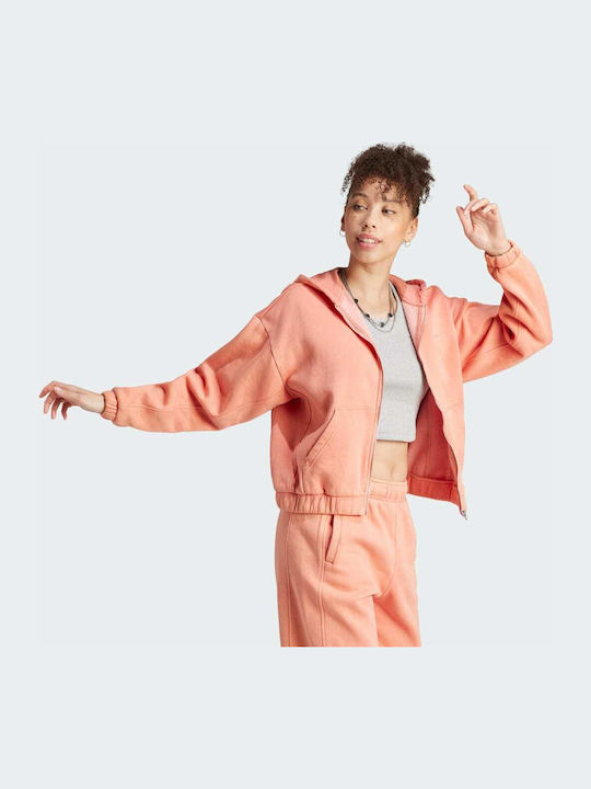 Track Top Women's Sweatshirt Jacket Hooded Red