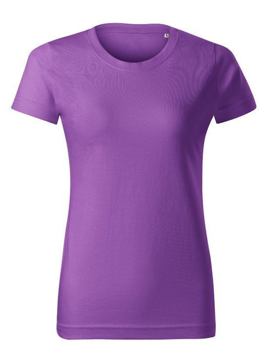 Malfini Γυναικείο Διαφημιστικό T-shirt Κοντομάνικο σε Μωβ Χρώμα