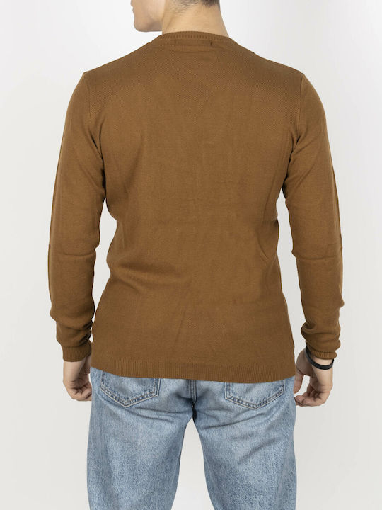 Vittorio Artist Herren Langarm-Pullover Braun