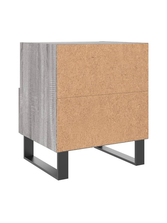 Wooden Bedside Table Gray 40x35x47.5cm