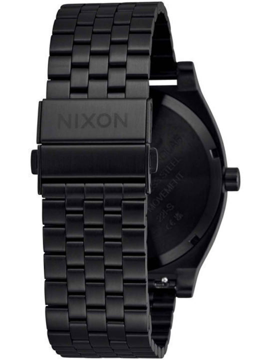 Nixon Time Teller Herrenuhr 40mm Solar mit Schwarz Metallarmband
