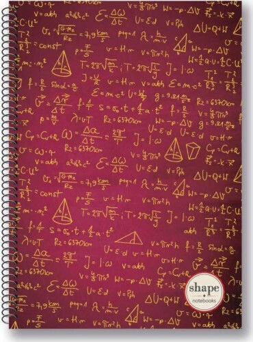Shape Notebooks Спирална Тетрадка На Райета B5 90 Листове 3 Теми (Различни Дизайни)