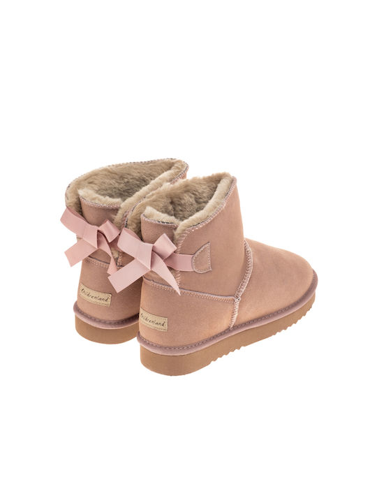 Childrenland Suede Παιδικές Μπότες Ροζ