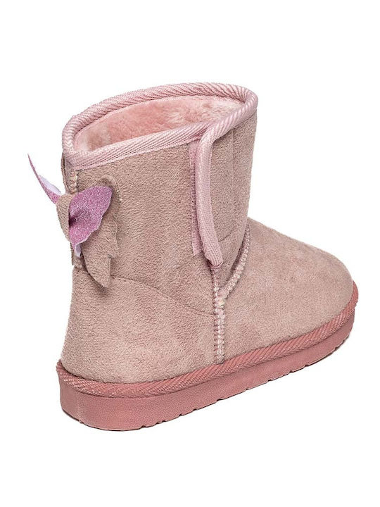 Marikelly Kids Suede Boots Pink