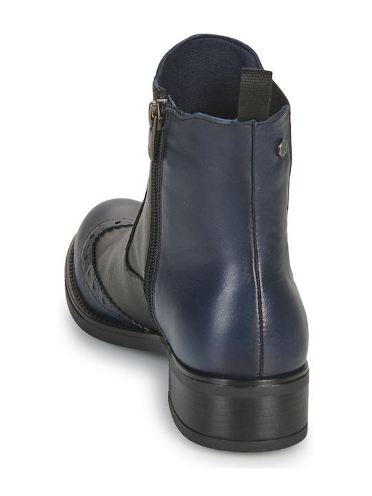 Damen Oxford-Stiefeletten Marineblau