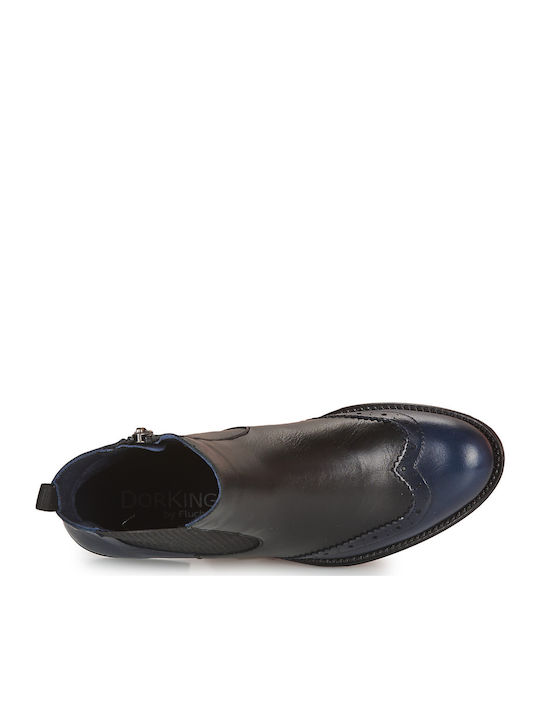 Damen Oxford-Stiefeletten Marineblau