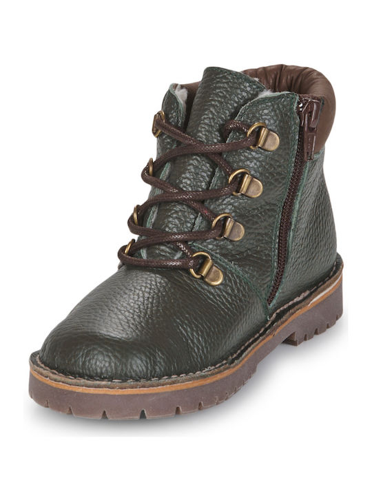 Kids Boots with Zipper Khaki
