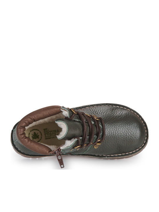 Kids Boots with Zipper Khaki