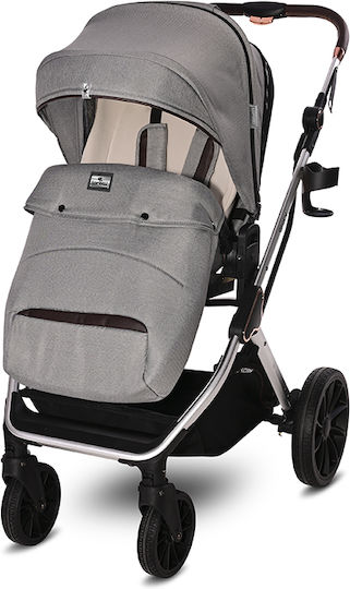 Lorelli Glory Adjustable 2 in 1 Baby Stroller Suitable for Newborn Opaline Grey 9kg