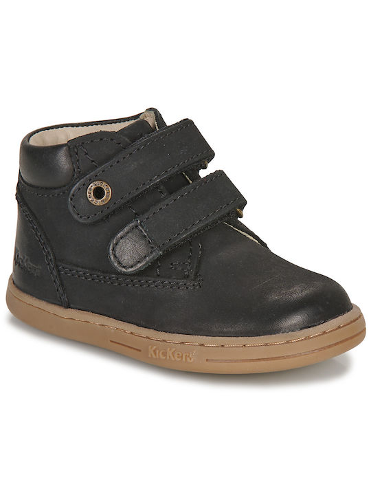 Kickers Tackeasy cu Velcro Negru