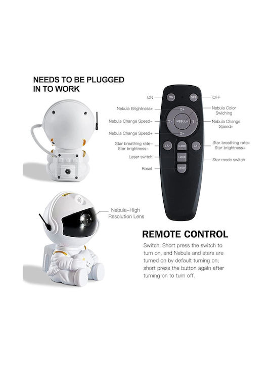 XO Kids Projector Lamp White 8.5x5x7.6εκ.