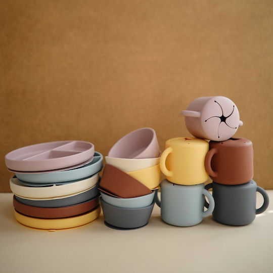 Mushie Baby Food Bowl Suction made of Silicone Blue