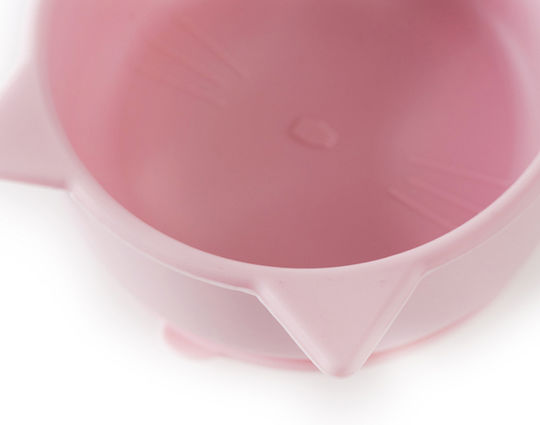 Baby Wise Baby Food Bowl Kitten made of Silicone Pink