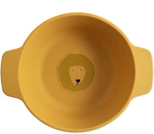 Trixie Baby Food Bowl Mr. Lion made of Silicone Yellow