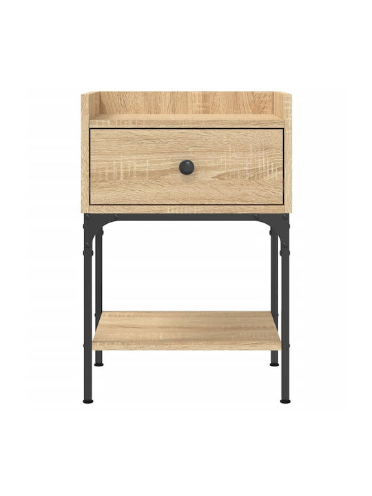 Nachttische Metall Sonoma Oak 2Stück 40.5x31x60cm