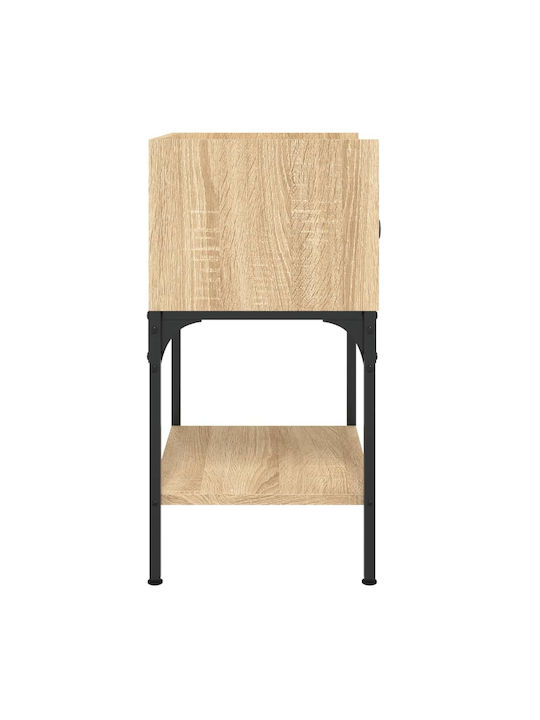 Nachttische Metall Sonoma Oak 2Stück 40.5x31x60cm