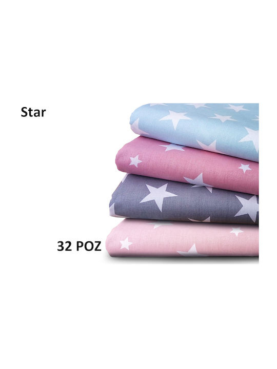 Dimcol Cotton Swaddle Blanket Star Pink 80x80cm 1914513607303226