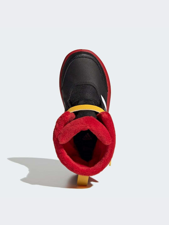 Adidas Winterplay x Disney cu Velcro Core Black / Cloud White / Better Scarlet