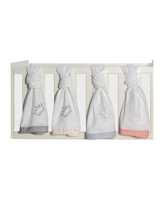 abo Fairytale Cotton Swaddle Wrap Pink 90x90cm.