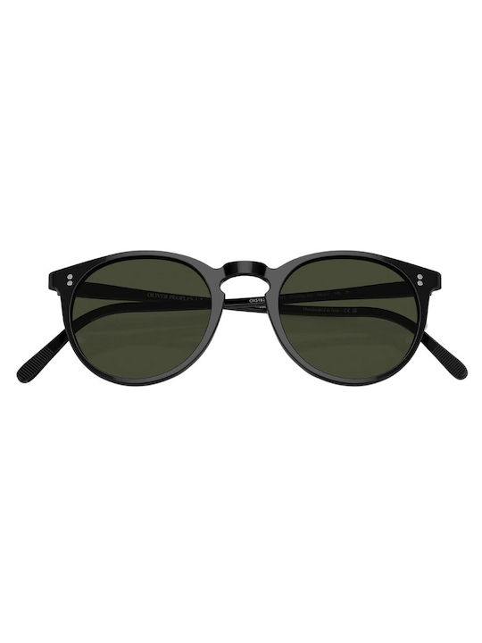 Oliver Peoples Унисекс Слънчеви Очила с Черна Пластмасова Рамка и Черни Стъкла