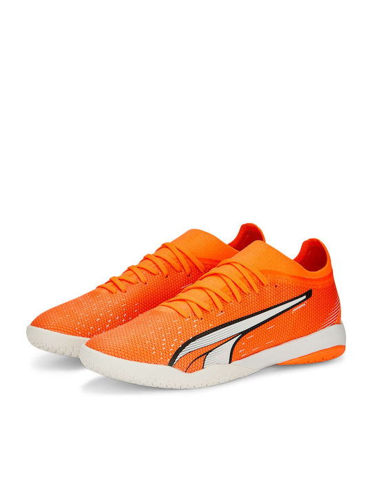 Puma Ultra Match IT Χαμηλά Ποδοσφαιρικά Παπούτσια Σάλας Ultra Orange / White / Blue Glimmer