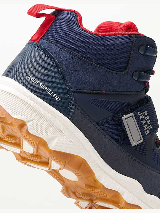 Peak Offroad Παιδικά Sneakers High με Σκρατς Μπλε