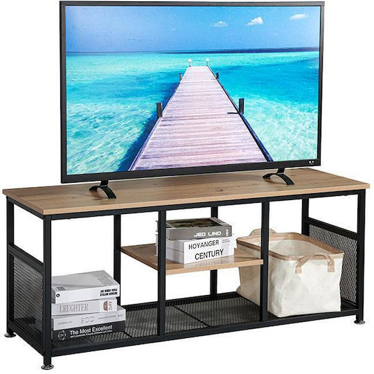 TV Stand Edge Made of Metal and Wood Sonoma-artisan M120xD40xH50cm