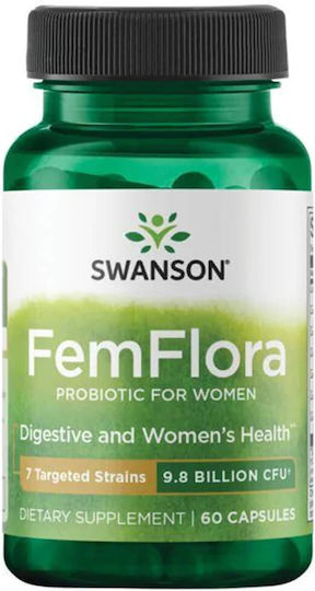 Swanson FemFlora Συμπλήρωμα με Προβιοτικά 60 κάψουλες Energy