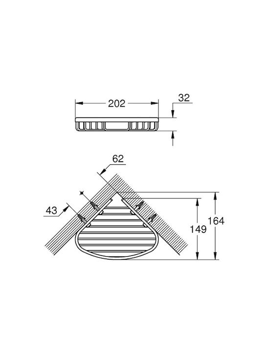 Grohe Επιτοίχια Σπογγοθήκη Inox Ασημί