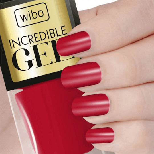 Wibo Ingredible Gel Glossy Nagellack Lang anhaltende Rot 03 8.5ml