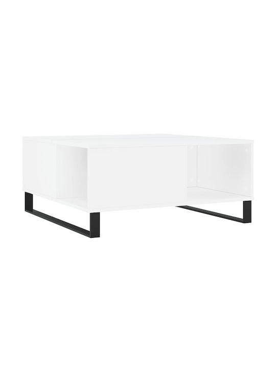 Square Wooden Coffee Table White L80xW80xH36.5cm