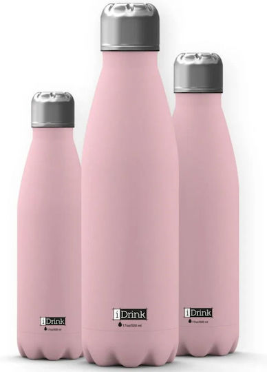 I-Total iDrink Metallics Μπουκάλι Θερμός Ανοξείδωτο BPA Free 500ml Ροζ