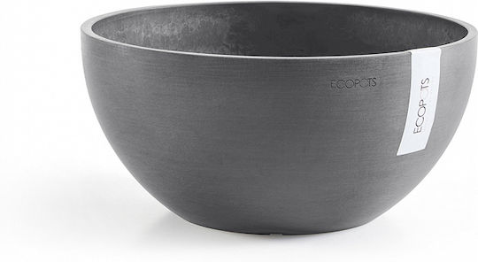 Ecopots Брюксел Саксия Тоалетна Пластмаса Сив