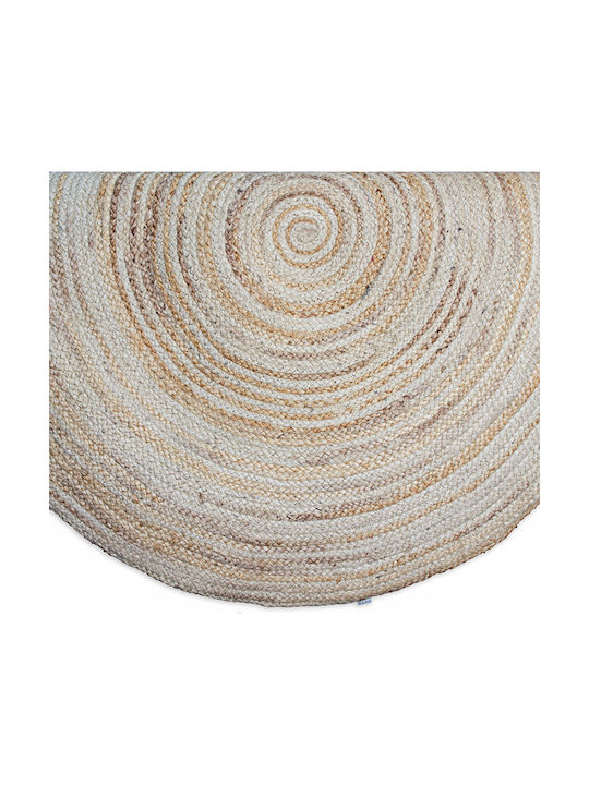 Zaros Rug Round Summer from Jute Beige