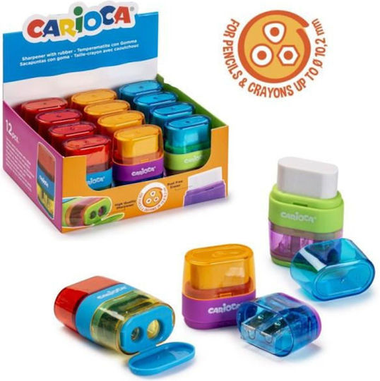 Carioca Kunststoff Doppelt Anspitzer (Μiverse Farben) 1Stück